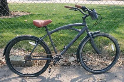 Kent Bayside Cruiser Bicycle, 26" Wheels, 7-Speed, Matte Black