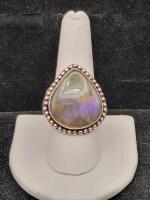 Flashy Labradorite Gemstone Ring, Size 9