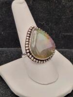 Flashy Labradorite Gemstone Ring, Size 9 - 2