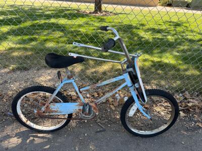 Vintage Children's BMX Bike, Light Blue, 20" Wheels, Steel Frame, Coaster Brake