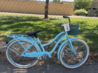 Huffy Nel Lusso 26" Beach Cruiser Bike, Light Blue, Single-Speed, Coaster Brake, Front Basket, Rear Rack - 2
