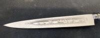 Argentinian Gaucho Fac&oacute;n Knife, Ornate Metal Handle & Sheath, Engraved &ldquo;Gaucha&rdquo; Blade, 12-14" - 3