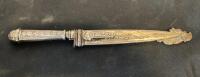 Argentinian Gaucho Fac&oacute;n Knife, Ornate Metal Handle & Sheath, Engraved &ldquo;Gaucha&rdquo; Blade, 12-14" - 5