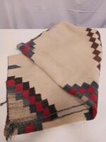 Handwoven Southwestern Navajo-Style Wool Rug, Geometric Stepped Pattern, Approx. 36"x24" - 2