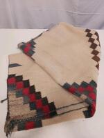 Handwoven Southwestern Navajo-Style Wool Rug, Geometric Stepped Pattern, Approx. 36"x24" - 3
