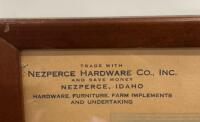 Framed WWI Era "Battlefields" Print with Nezperce Hardware Co. Idaho Advertising, c. 1920s 17&rdquo;x20&rdquo; - 2