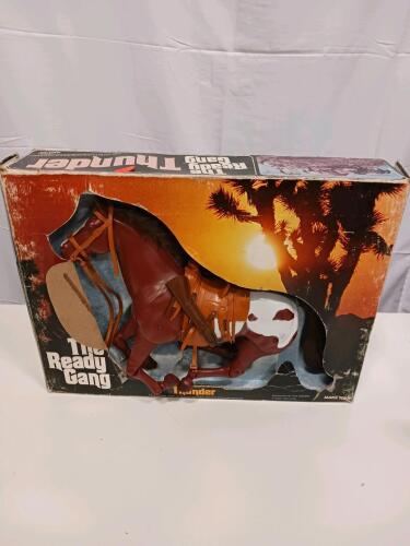 Marx Toys 1978 The Ready Gang Thunder Poseable Horse with Accessories