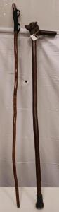 Carved Animal Head Cane & Traditional Walking Stick, 36" Wooden, Polished Finish