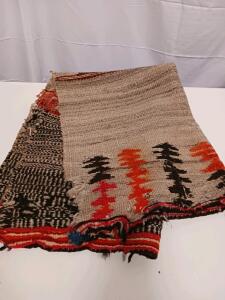 Vintage Anatolian Handwoven Kilim Rug with Geometric Patterns and Natural Dyes
