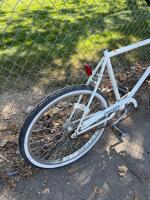 White Steel Single-Speed Street Cruiser Bike, 26" Wheels, Coaster Brake, Frame 18-19", No Saddle - 3