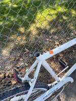 White Steel Single-Speed Street Cruiser Bike, 26" Wheels, Coaster Brake, Frame 18-19", No Saddle - 4