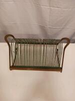 Antique Desktop Letter/File Sorter Rack with 50 Slots and Built-in Ruler - 2