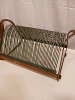 Antique Desktop Letter/File Sorter Rack with 50 Slots and Built-in Ruler - 3