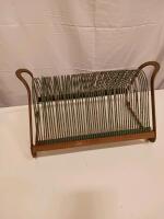 Antique Desktop Letter/File Sorter Rack with 50 Slots and Built-in Ruler - 4