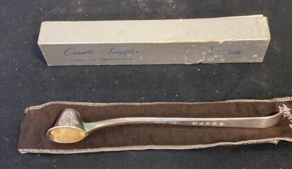 Gerity Circa 1740 Reproduction Silver-Plated Candle Snuffer with Original Box