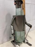 Metal Skier Wine Bottle Holder, Handcrafted Novelty Caddy, 14" Tall with Glass Bottle - 4