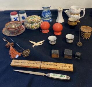 Vintage Idaho Letter Opener, Ruler, Shakeshaft&rsquo;s Ice Cream Cup & Collectible Housewares