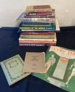 Lot of 16 Vintage Books & Sheet Music: Pottery, Military, Art, Collectibles, Cartridges 6th Ed