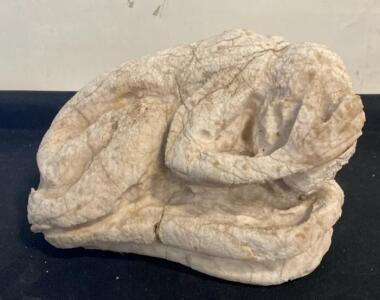 Modern Abstract White Stone Sculpture &ndash; Approx. 10x6x6 in, Marble/Alabaster, Organic Form