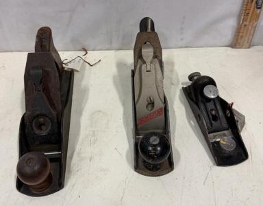 Stanley Handyman Smoothing Plane, Block Plane, and Vintage Bench Plane &ndash; Classic Woodworking Tools
