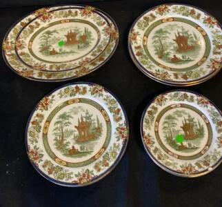Royal Doulton Burslem "Madras" Pattern Plates, Set of Four, Circa 1891&ndash;1901