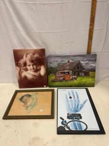 Framed and Canvas Art Prints: Sepia Cherub, Old Truck Scene, Bessie Gutmann Baby, Lorde Promo Poster