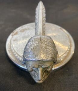 Blackstone Super Chief Illuminated Hood Ornament, Circa 1950, Chrome-Plated with Translucent Resin Headdress
