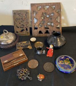 Antique Dissection Tool Kit, Circa 1930&ndash;1940, Wooden Box with 4 Metal Instruments and More