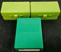 MTM Case-Gard 50 Ammo Storage Boxes with Removable Trays, 50-Round Capacity, Green & White, RCBS Die Storage Box & MTM Case-Gard 50 Round Ammo Boxes with Manuals (#12) - 12