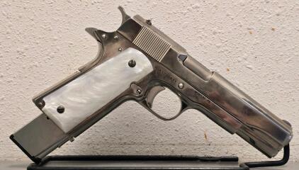 Rock Island Armory M1911 A1-FS .45 ACP, Stainless, Custom Pearl Grips, Serial RIA1704631