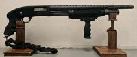 Maverick 88 12GA Pump Shotgun, 18.5" Barrel, Hogue Pistol Grip, Heat Shield, Vertical Foregrip