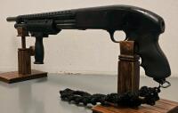 Maverick 88 12GA Pump Shotgun, 18.5" Barrel, Hogue Pistol Grip, Heat Shield, Vertical Foregrip - 5