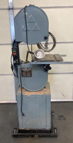 Delta 28-203 14" Floor-Standing Band Saw, 1 HP, Enclosed Cabinet Base, USA, SN: 97I94435 (Powers On)