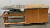 Powermatic Model 66 Cabinet Table Saw, 3 HP, 10" Blade, 52" Rip, Custom Mobile Workbench