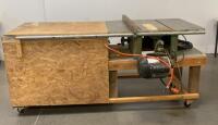 Powermatic Model 66 Cabinet Table Saw, 3 HP, 10" Blade, 52" Rip, Custom Mobile Workbench - 4