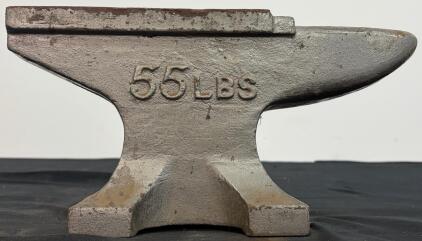 55 lb Cast Iron Anvil, London Pattern, Single Rounded Horn, Made in China