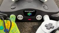 Nintendo 64 Console (Tested And Powers On) NUS-001(USA) Bundle With 2 N64 Controllers, Power Adapter, Xbox 360 Controller (Location 2) - 3
