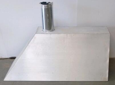 Commercial Stainless Exhaust Hood Wall Mount, 10" Duct Outlet