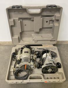 Porter-Cable 693LRPK Router Combo Kit, 1-3/4 HP 11A, Plunge & Fixed Bases, Carrying Case ( Powers On )