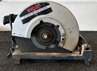 Ryobi C356 14" Metal Cut-Off Chop Saw, 15A, 120V, 3900 RPM, Serial 0671209613, Taiwan (Tested And Works) (Location 3)