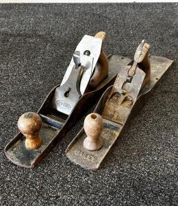Stanley Bailey No. 6 Jointer Plane 1907&ndash;1909 & Craftsman No. 6 Equivalent, 18" Cast Iron, Wood Handles (Location 3)