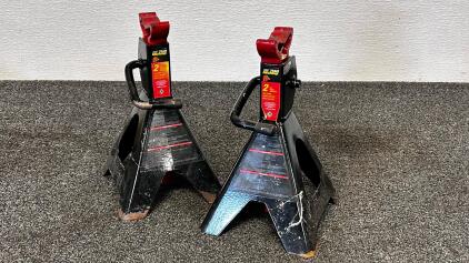 Team Mechanix 2-Ton Ratchet Jack Stands Pair, ANSI Certified, Steel Construction, Adjustable Height (Location 2)