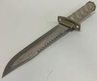 Fixed Blade Survival Knife, Stainless Sawback Blade, Aluminum Handle, Nylon Sheath, Lanyard - 2