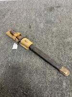 Italian Carcano 1941 Bayonet w/ R.S. Torino Mark, 1935 Scabbard, Canvas Frog, Wood Grips - 4
