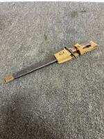 Italian Carcano 1941 Bayonet w/ R.S. Torino Mark, 1935 Scabbard, Canvas Frog, Wood Grips - 6