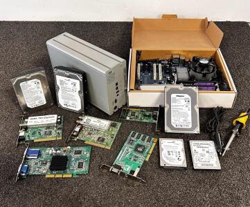 Large Vintage PC Hardware - MSI P67A-C43, LaCie 2TB, Seagate, Maxtor, Capture/Video Cards (Location 2)