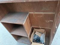 Tall Wooden Bookcase with 5 Fixed Shelves Plus Lower Cubby Section, Approx. 72"x36"x12" inspect in person - 2