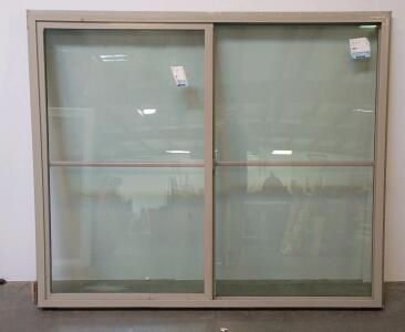 BFS/Meridian 9100 Sliding Window, Aluminum, Low-E Argon, Clay, Custom Grids, Lock