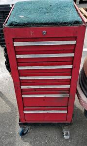 Red 7-Drawer Rolling Tool Chest with Welding Tools and Accessories