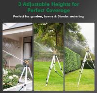 RESTMO O-LS-19 Tripod Impact Sprinkler, 21-48" Height, 85 ft Spray, 360&deg; Adjustable Pattern - 5